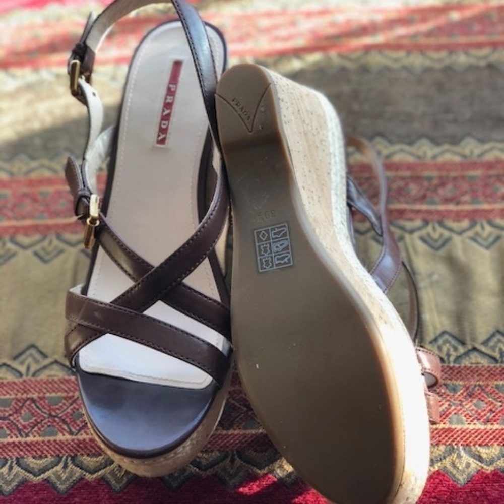 Prada Platform Cork Heel Clog 9.5 US $790 - Picture 3 of 4